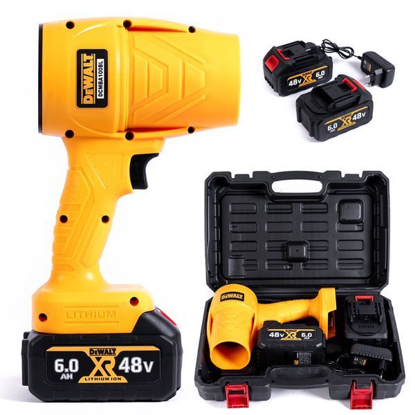 Бесщеточная аккумуляторная воздуходувка DeWalt DCMBA100BL | Для гаража | 45000 об/мин | 2АКБ 48V | Кейс 77737 фото