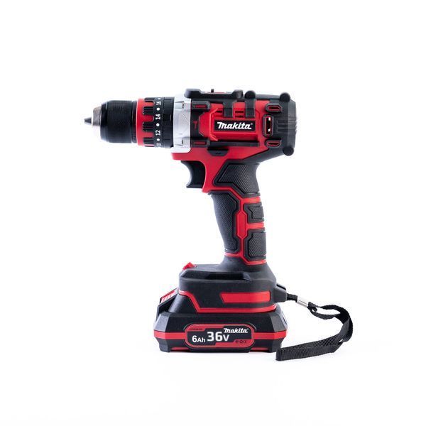 Ударний акумуляторний шуруповерт Makita DHP486 (36V 6Ah) Дриль-шуруповерт Макіта з патроном 10мм + 2 АКБ 85621 фото