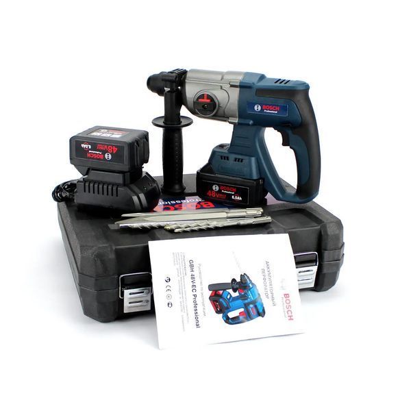 Перфоратор BOSCH GBH 48V-EC Professional аккумуляторный (48V 6Ah) Перфоратор Бош + два АКБ и оснастка в комплекте 1867387289 фото