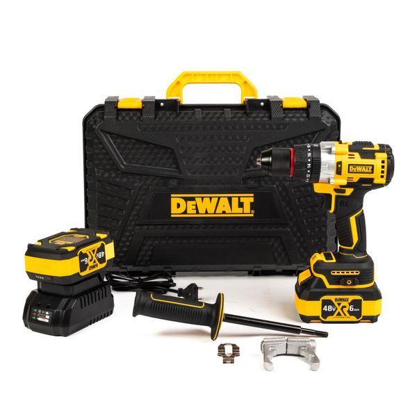 Акумуляторний шуруповерт з ручкою DeWalt DCD1007WW2T (48V, 6Ah) Безщітковий дриль-шуруповерт Деволт 13мм 777115 фото