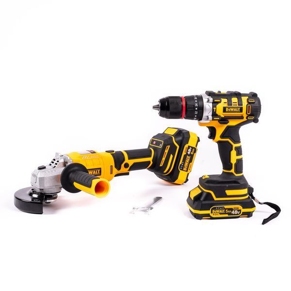 Набор DeWalt 2в1 аккумуляторный бесщеточный (Шуруповерт DCD709M2T и Болгарка DCG509NT) Набор Деволт 48V с LED экраном 2662766092 фото