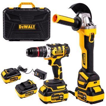 Безщітковий акумуляторний набір DeWalt 2в1 (48V 6Ah) Болгарка DCG506NT та Шуруповерт DCD709M2T - Набір Деволт + 2 АКБ 2663148664 фото