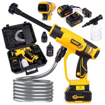 Ручне акумуляторне миття DeWalt DCPW600N (36V, 6Ah) Безщіткова міні-мийка Деволт 40 бар + 2 АКБ 77784 фото