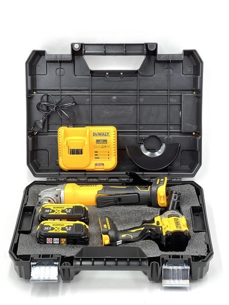 Набір DeWalt 2в1 (Болгарка DCG413 та Гайковерт DCF922) Набір Деволт 2в1 + 2 АКБ по 36V 2443254065 фото