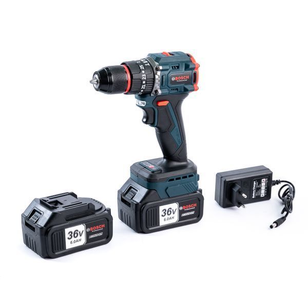 Акумуляторний ударний шуруповерт Bosch GSB186-2li (36V 6Ah) Безщітковий АКБ шуруповерт Бош з насадками в кейсі 77441 фото