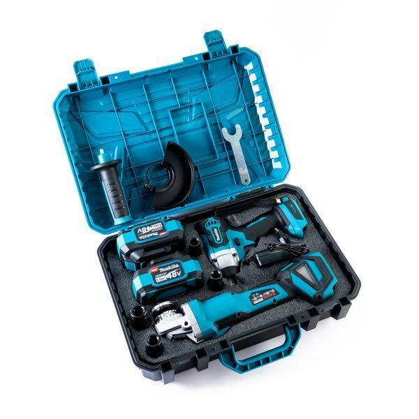 Набор Makita 2в1 аккумуляторный (Болгарка DGA506ZPRO и Гайковерт DTW385) Бесщеточный набор Макита с 2 АКБ (48V 6Ah) 46416 фото