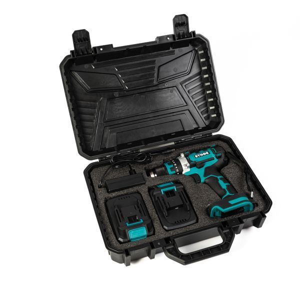 Акумуляторний дриль-шуруповерт Rynor ​​MS 10 PRO (21V, 5Ah) Шуруповерт ударний Райнор 10мм + дві АКБ у кейсі MS10 PRO фото
