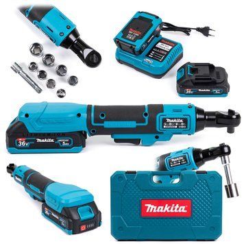 Акумуляторний кутовий гайковерт Makita DWR200DZ (36V, 5Ah) Безщітковий гайковерт-тріскачка Макіта з двома АКБ 77791 фото