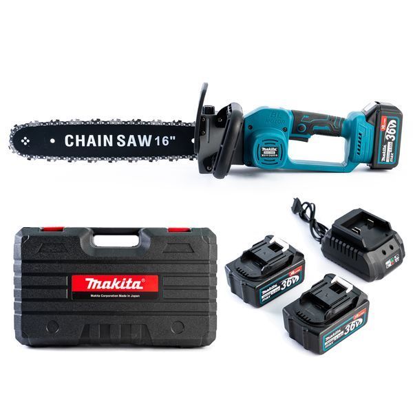 Бесщеточная аккумуляторная пила Makita DUC330Z (36V 6Ah шина 40см) Цепная пила Макита с дисплеем и 2 АКБ 78151 фото