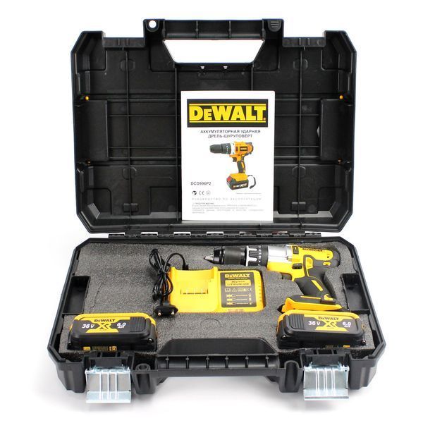 Аккумуляторный ударный шуруповерт DeWalt DCD996P2 (36V 6Ah) Дрель-шуруповерт Деволт с патроном 13 мм и 2 АКБ 2443254094 фото
