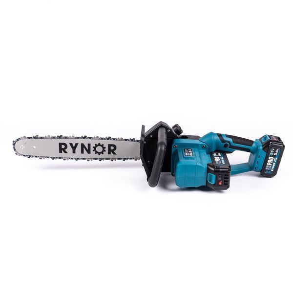 Ланцюгова акумуляторна пилка Rynor ​​VS360 PRO (21V, 5Ah, 40см) Безщіткова пилка Райнор з одночасною роботою від 2 АКБ VS360 PRO фото
