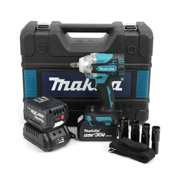 Комплект акумуляторного гайковерта Makita DTW301 | 36V 5Ah | 2 АКБ | Зарядний пристрій | Набір інструментів 1000594 фото