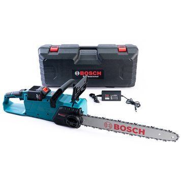 Пила акумуляторна безщіткова Bosch GSR340iW (48V 12Ah 45см) Ланцюгова АКБ пила Бош для валки дерев 77713 фото
