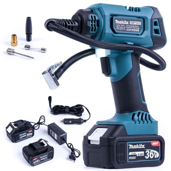 Автомобільний акумуляторний компресор Makita DMP185Z (36V 6Ah) Безщітковий компресор Макіта для авто 12V 77765 фото