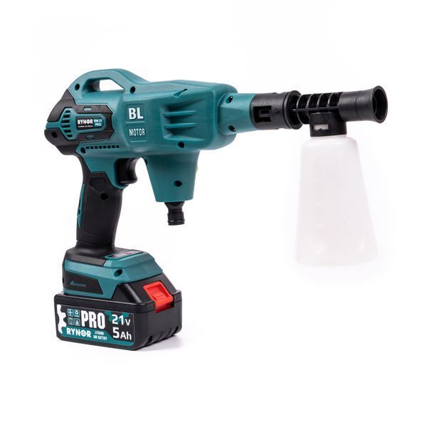 Акумуляторна ручна мийка Rynor ​​RW21 PRO (21V 5Ah) Безщіткова АКБ міні-мийка Райнор 40 бар для будь-яких поверхонь RW 21 PRO фото