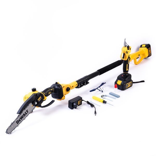 Комплект DeWalt 3в1 (Мини-пила DCMPH525P1 + Секатор DCMPP563N + Штанга 3м телескопическая) АКБ высоторез Макита 36V 77712 фото