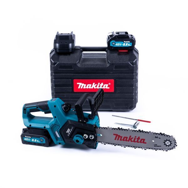Акумуляторна безщіткова пила Makita DUC230Z (48V 6Ah шина 30см) Ланцюгова пила Макіта з двома АКБ для обрізки дерев 77767 фото