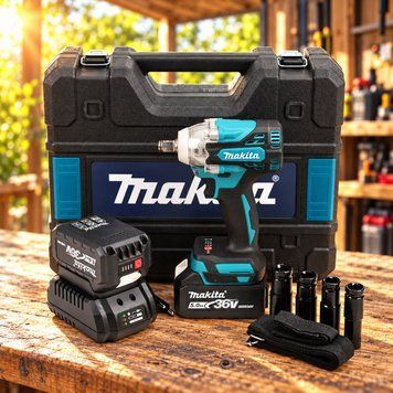 Акумуляторний гайковерт Makita DTW301 з набором | 36V 5Ah | 3800 об/хв | Підсвітка робочої зони | Для СТО 1000594 фото