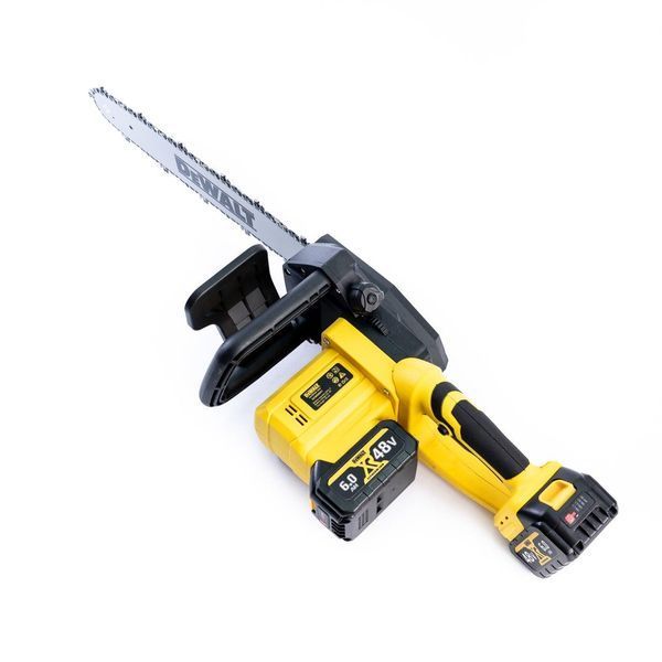 Безщіткова акумуляторна пилка DeWalt DCM566X1 (48V 6Ah 40см) Ланцюгова пилка Деволт з 2 АКБ для валки дерев 77711 фото