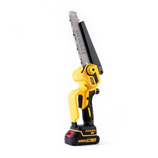 Аккумуляторная цепная пила DeWalt DCMPS505P2 (36V 5Аh) Бесщеточная садовая пила Деволт с двумя АКБ и шиной 20 см 7778 фото