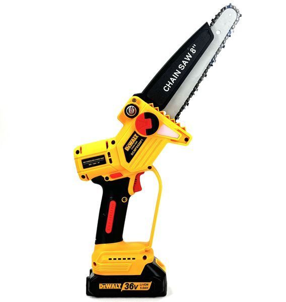 Акумуляторна безщіткова пилка DeWalt DCMPS520P1 (36V 5Ah шина 20см) АКБ міні-пила Деволт для обрізання гілок 35412 фото