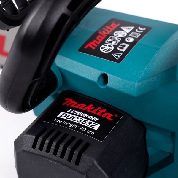Акумуляторна безщіткова пила Makita DUC353Z (36V 6Ah шина 40см) Ланцюгова пила Макіта з двома АКБ для заготівлі дров 77771 фото