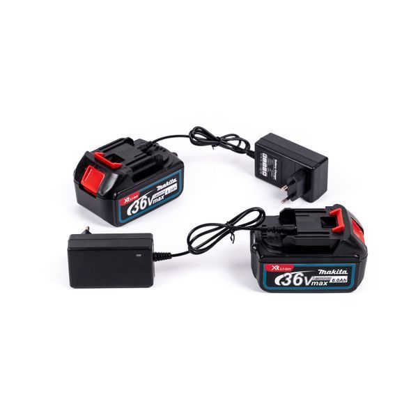 Акумуляторна безщіткова пила Makita DUC353Z (36V 6Ah шина 40см) Ланцюгова пила Макіта з двома АКБ для заготівлі дров 77771 фото