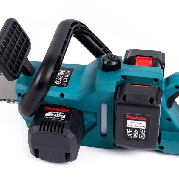 Акумуляторна безщіткова пила Makita DUC353Z (36V 6Ah шина 40см) Ланцюгова пила Макіта з двома АКБ для заготівлі дров 77771 фото