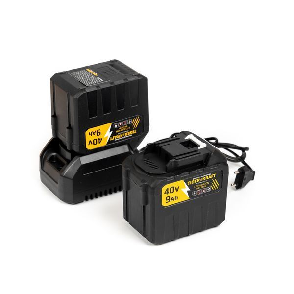Акумуляторна пилка TigerKraft TG50 PRO (40V 9Ah, шина 45см) Безщіткова пилка Тайгеркрафт для заготівлі дров з 2 АКБ TG50 PRO фото