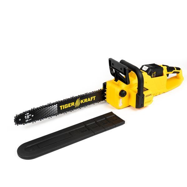 Акумуляторна пилка TigerKraft TG50 PRO (40V 9Ah, шина 45см) Безщіткова пилка Тайгеркрафт для заготівлі дров з 2 АКБ TG50 PRO фото