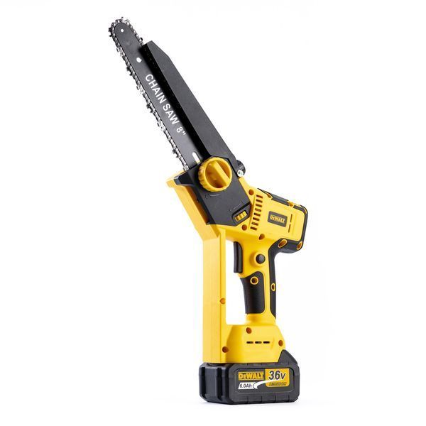 Мини-пила бесщеточная аккумуляторная DeWalt DCMPS530P2 (36V 6Ah) Пила Деволт с шиной 20 см и 2 АКБ для обрезки веток 26266 фото