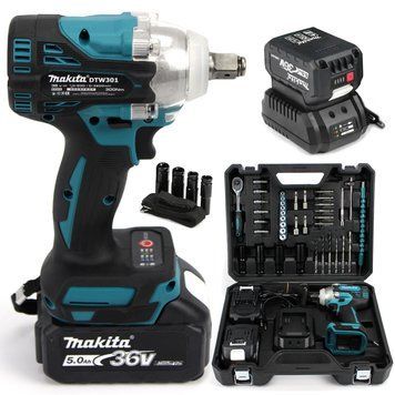 Гайковерт Makita DTW301 акумуляторний (36V 5AH) Гайковерт Макіта з двома АКБ та комплектом інструментів 2184073279 фото