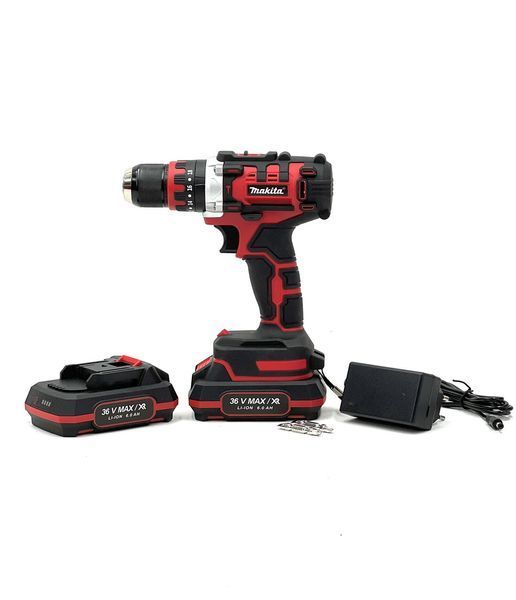 Акумуляторний шуруповерт Makita DHP486 RED (36V 6Ah) Ударний АКБ шуруповерт Макіта з металевим патроном 10 мм 2194934834 фото