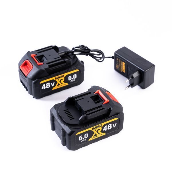 Безщіткова акумуляторна пилка DeWalt DCM570N (48V 6Ah 40см) Потужна ланцюгова АКБ пила Деволт для розпилювання бруса 7775 фото