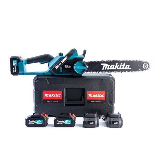 Акумуляторна безщіткова пила Makita DUC450Z (48V 6Ah шина 40см) Пила Макіта з 4 АКБ для заготівлі дров 554125 фото