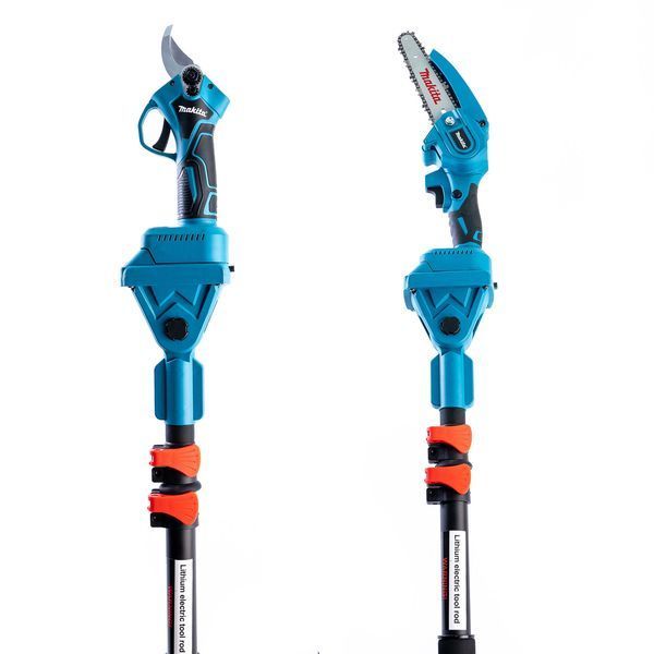 Акумуляторний садовий інструмент Makita 3в1 (36V 5Ah) Пила 15 см для гілок + секатор + телескопічна штанга з 2 АКБ 152312 фото