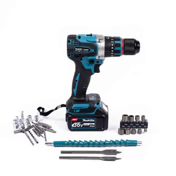 Набір Makita 7в1 акумуляторний 36V (Перфоратор + Шуруповерт + Гайковерт + УШМ + Лобзик + Циркулярка + Повербанк) Макіта з 4 АКБ 77781 фото
