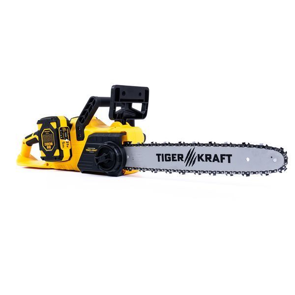 Бесщеточная аккумуляторная пила TigerKraft TG12 PRO (21V 5Ah) Цепная пила Тайгеркрафт 40см с одновременной работой от 2 АКБ TG12 PRO фото