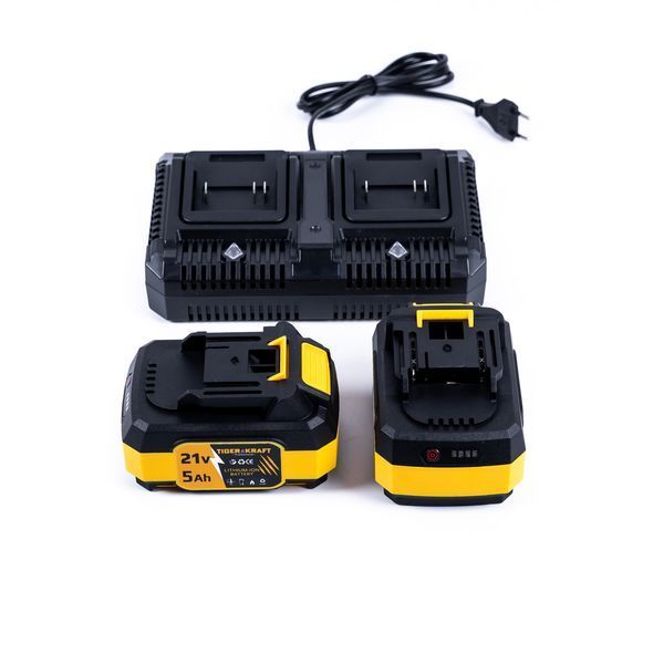 Бесщеточная аккумуляторная пила TigerKraft TG12 PRO (21V 5Ah) Цепная пила Тайгеркрафт 40см с одновременной работой от 2 АКБ TG12 PRO фото