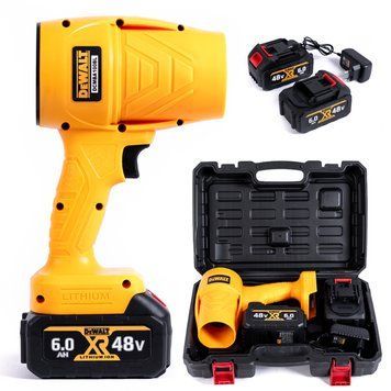 Акумуляторна безщіткова садова дуйка DeWalt 48V 6Ah | Для листя та вологого сміття | Потужність 550 Вт | 2 АКБ у кейсі 77737 фото