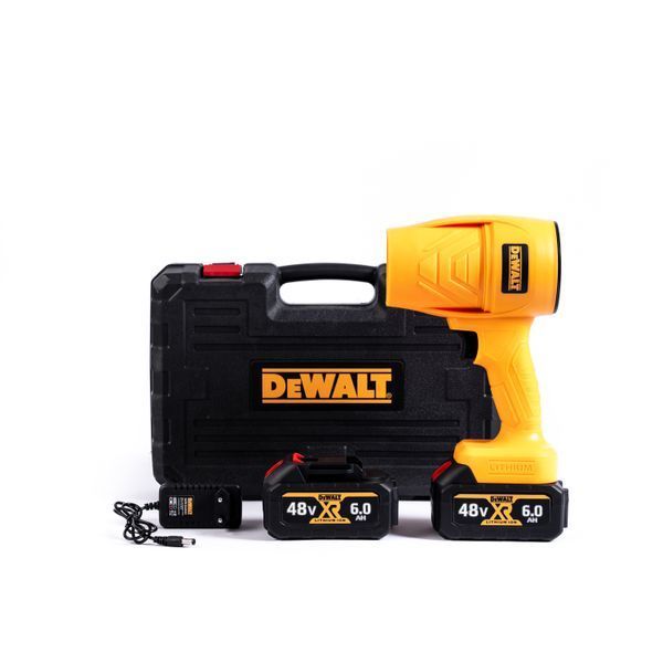 Акумуляторна безщіткова садова дуйка DeWalt 48V 6Ah | Для листя та вологого сміття | Потужність 550 Вт | 2 АКБ у кейсі 77737 фото