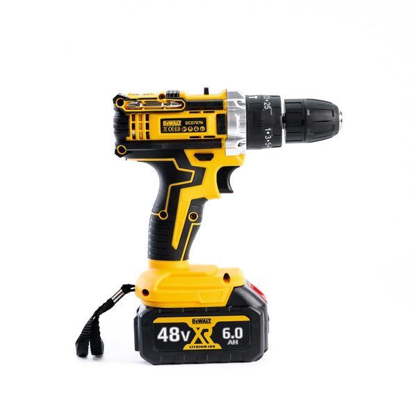 Набор 2в1 DeWalt (Шуруповерт DCD707N и Гайковерт DCF893F) Аккумуляторный набор Деволт 48V с комплектом оснастки в кейсе 77734 фото